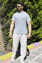 Men's Gray Relaxfit Soft Touch Wrinkle-Free Modal Fabric T-Shirt - 2