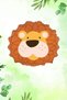 Safari Theme Lion Balloon 6 Month Half Age Party Balloon Chain Set with 6 Months Banner - 3