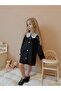 Lace Collar Girl's Denim Dress