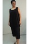 Black and White Piping Detailed Capri Length Pocket Thick Strap Combed Viscose Bottom Top Set - 7