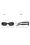 Cat Eye Vintage Model Oval Black Sunglasses - 6