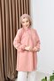 Women's Imported Linen Tunic Shirt with Gathered Front and Elastic Sleeves - 5
