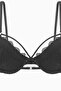 Noa Lace Bra Panty Set - Padded - 2609 - Black - 3