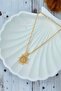 Gold Color Sun Detail Necklace - 7