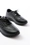 K-504 Black Lace-Up Patterned Casual Sports Shoes - 3