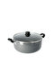 DC1576 32cm Non-Stick Casserole Stock Pot with Glass Lid