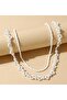 Double Pearl Daisy Necklace - 2