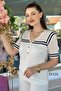V-Neck Sailor Model Steel Knitwear 5Y131 - 3