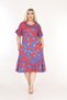 Plus Size Knee-Length Sleeve And Skirt Ruffle detailed short sleeve Stylish Pocket Viscose Combed Cotton Dress