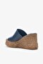 Gebb Denim Blue Genuine Leather Women's Wedge Heel Slippers - 3