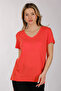 Women's Oversized V-Neck Short Sleeve Minimalist T-Shirt - 2