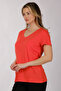 Women's Oversized V-Neck Short Sleeve Minimalist T-Shirt - 4
