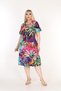 Plus Size Knee-Length Sleeve And Skirt Ruffle detailed short sleeve Stylish Pocket Viscose Combed Cotton Dress - 7