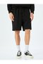 Cotton Pocket Detailed Lace-Up Waist Short Shorts - 3