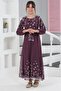 Girl's Long-Length Chiffon Lined Hijab Dress - 4