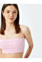 Slim Fit Crop Women's Tank Top with Ribbed Rope Strap - 2