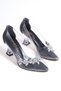 Women's Shoes with Transparent Pirense Stones - 4