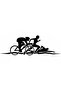 Cycling Track and Field Swimming Sports White Auto Sticker