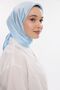Idol Satin Janjan Scarf - Light Blue - 3