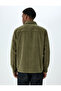 Cotton Buttoned Corduroy Jacket with Flap Pocket Detail - 4