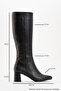 Sejas Black Genuine Leather Women's Heeled Boots - 4