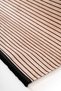 Line Patterned Runner Beige Black Washable Chenille Fringed Non-Slip Base Door Carpet 8380 - 3