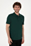 Men's Regular Fit Polo Neck Dark Green Basic T-Shirt 50298016 -Vr079 - 3