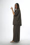 Women's Cotton Judge Collar Elastic Waist Summer Suit - 5
