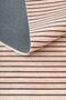 Line Patterned Runner Beige Black Washable Chenille Fringed Non-Slip Base Door Carpet 8380 - 5