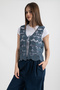 Hatunatila Women's Acrylic Drainage Vest Indigo - 5158 - 4