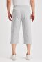 Men's Gray Bermuda Knee Length Capri Long Shorts with Side Pockets and Adjustable Elastic Waist - 5