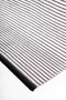 Line Patterned Runner Gray Black White Washable Chenille Fringed Non-Slip Base Living Room Carpet 8377 - 2