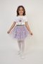 Red Purple Floral Skirt and T-Shirt Girl's Top and Bottom Set April 23 Show Clothes - 6