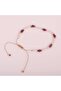 Bracelet with Pearl and Amethyst Stone Adjustment 3*4 mm - 3