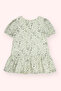 Baby Girl Patterned Green Dress - 3