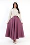 Hijab Skirt Dusty Rose Scuba Full Flare Elastic Waist Long