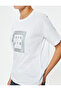 Women's White Printed T-Shirt - 5