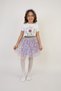 Red Purple Floral Skirt and T-Shirt Girl's Top and Bottom Set April 23 Show Clothes