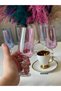 Crystal 6 Colors 180Cc Crystal Coffee Water Glass, Soft Drink Glass, Dowry Gift, Gift, Luxury - 3