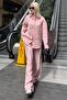 طقم قميص وبنطلون نسائي من Pink Basic مكون من قطعتين Mg2352 - 4