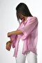 Women's Silky Short Sleeve Oversize Shirt - 2