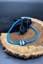 Turquoise Natural Stone Anklet – Model Anklet with Glass Fish Detail and Adjustable Lift - 3