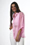Women's Silky Short Sleeve Oversize Shirt - 5