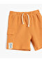 Cotton Pocket Detailed Elastic Waist Shorts - 3