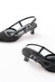 K-607 Black Daily Mesh Open Back 7 cm Heeled Shoes - 5