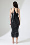 Bead Detailed Long Shiny Printed Beach Dress Pareo - 6