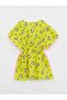 Yellow Woven Fabric Printed Girl's Pareo Db200783pl - 2