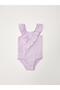 Frilled striped fabric girls' swimsuit DB200789CM