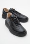 Fi̇ore Black Skin Genuine Leather Women's Sports Shoes