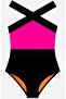 Black-Pink Girls Swimsuit Db200703Cm